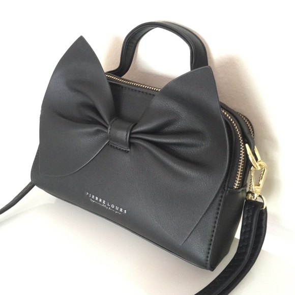 Black Big Bow Small Crossbody Shoulder Bag Handbag - Picture 3 of 11